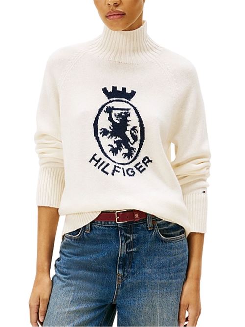 Maglione in lana e collo a lupetto con stemma Tommy Hilfiger | WW0WW46434Z00